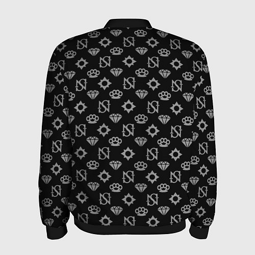 Мужской бомбер Sessanta Nove pattern / 3D-Черный – фото 2