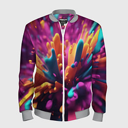 Бомбер мужской Яркий всплеск, цвет: 3D-меланж