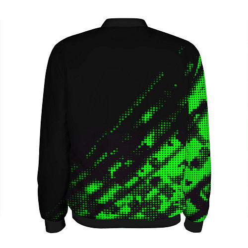 Мужской бомбер Dead by daylight green neon / 3D-Черный – фото 2