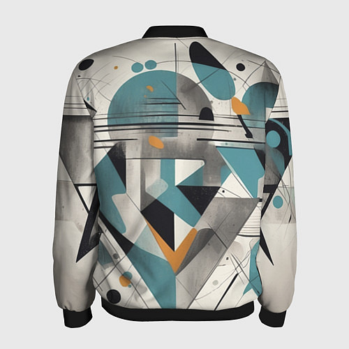 Мужской бомбер Три человека авангард / 3D-Черный – фото 2