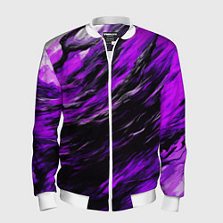 Бомбер мужской Чёрная и розовая буря, цвет: 3D-белый