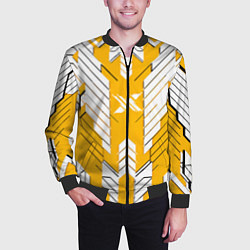 Бомбер мужской Жёлто-белая броня, цвет: 3D-черный — фото 2