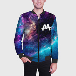 Бомбер мужской Asking Alexandria space rock, цвет: 3D-черный — фото 2