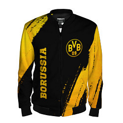 Бомбер мужской Borussia - gold gradient вертикально, цвет: 3D-черный