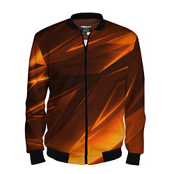 Мужской бомбер Geometry stripes orange