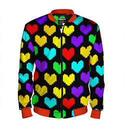 Мужской бомбер Undertale heart pattern