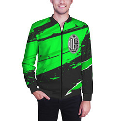 Бомбер мужской AC Milan sport green, цвет: 3D-черный — фото 2