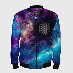 Бомбер мужской Coldplay space rock, цвет: 3D-черный