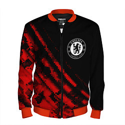 Бомбер мужской Chelsea sport grunge, цвет: 3D-красный