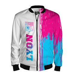 Бомбер мужской Lyon neon gradient style по-вертикали, цвет: 3D-черный