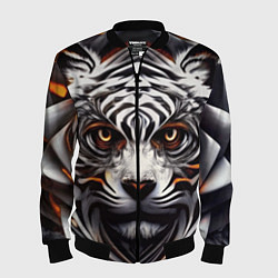 Бомбер мужской Абстракция: тигр, цвет: 3D-черный