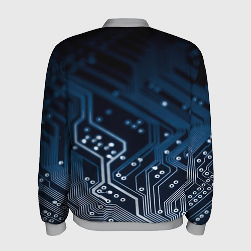 Мужской бомбер Дорожки платы / 3D-Меланж – фото 2