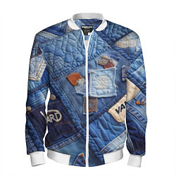 Мужской бомбер Vanguard jeans patchwork - ai art