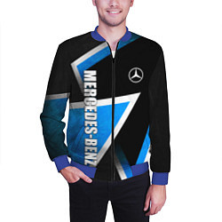 Бомбер мужской Mercedes - blue metal, цвет: 3D-синий — фото 2