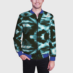 Бомбер мужской Тай дай синий, цвет: 3D-синий — фото 2