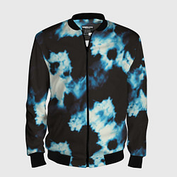 Мужской бомбер Чёрно синий тай дай