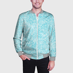 Бомбер мужской Светлый бело-голубой текстура, цвет: 3D-меланж — фото 2