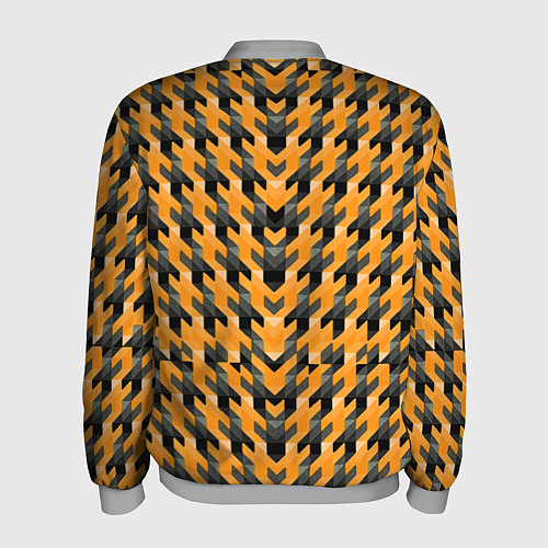 Мужской бомбер Чёрно-жёлтый паттерн / 3D-Меланж – фото 2