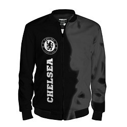 Бомбер мужской Chelsea sport на темном фоне по-вертикали, цвет: 3D-черный