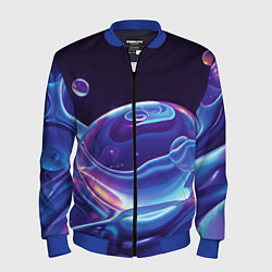 Мужской бомбер Космические мыльные пузыри