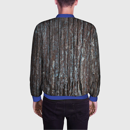 Мужской бомбер Ствол дерева / 3D-Синий – фото 4