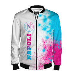 Бомбер мужской Napoli neon gradient style по-вертикали, цвет: 3D-черный