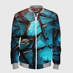 Мужской бомбер Синие объемные плиты