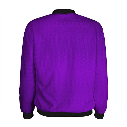 Мужской бомбер Фиолетовый текстурированный / 3D-Черный – фото 2