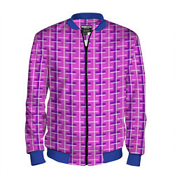 Бомбер мужской Фиолетовые полосы, цвет: 3D-синий