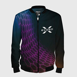 Бомбер мужской Exeed neon hexagon, цвет: 3D-черный