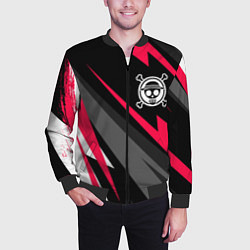 Бомбер мужской One Piece electro lines, цвет: 3D-черный — фото 2