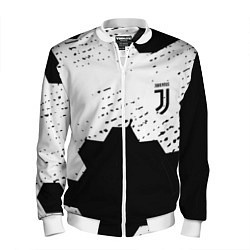 Бомбер мужской Juventus hexagon black sport, цвет: 3D-белый