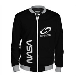 Мужской бомбер Nasa space logo white