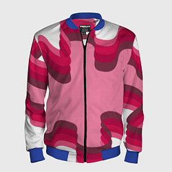 Бомбер мужской Музыкальная линия, цвет: 3D-синий