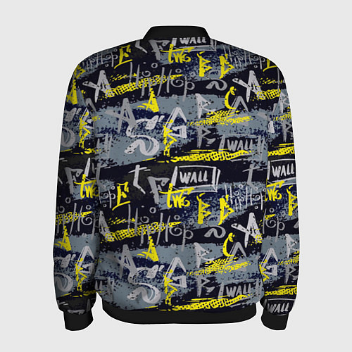 Мужской бомбер Hip hop wall / 3D-Черный – фото 2