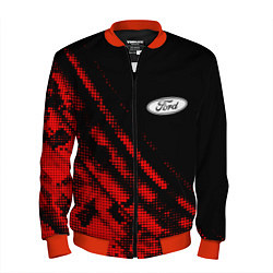 Бомбер мужской Ford sport grunge, цвет: 3D-красный