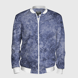 Мужской бомбер Абстракция - синий лёд
