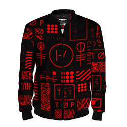 Бомбер мужской Twenty one pilots pattern rock, цвет: 3D-черный