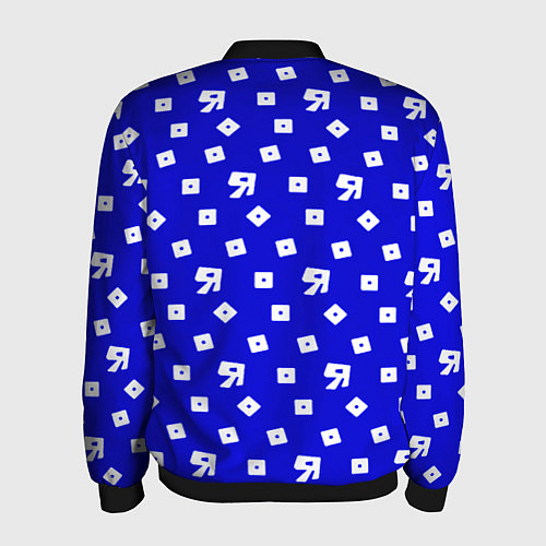 Мужской бомбер Roblox blue pattern / 3D-Черный – фото 2