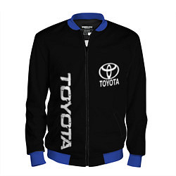 Бомбер мужской Toyota logo white steel, цвет: 3D-синий