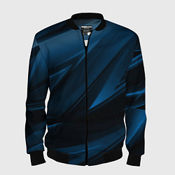 Бомбер мужской Geometry stripes blue neon, цвет: 3D-черный
