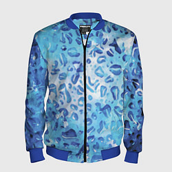 Бомбер мужской Абстракция паттерн воды и неба, цвет: 3D-синий