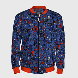 Мужской бомбер Человечки панки