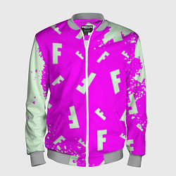 Мужской бомбер Fortnite pattern pink