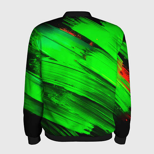 Мужской бомбер Хомячок самурай / 3D-Черный – фото 2