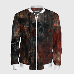 Бомбер мужской Текстура с черепами, цвет: 3D-белый