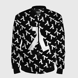 Бомбер мужской Half liife logo pattern, цвет: 3D-черный