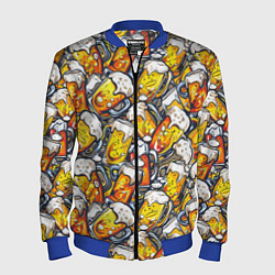 Бомбер мужской Граффити пиво пенное, цвет: 3D-синий