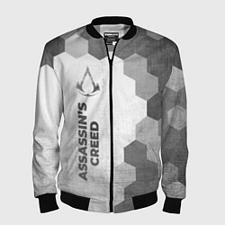 Мужской бомбер Assassins Creed - white gradient по-вертикали
