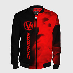 Бомбер мужской Changan - red gradient по-вертикали, цвет: 3D-черный